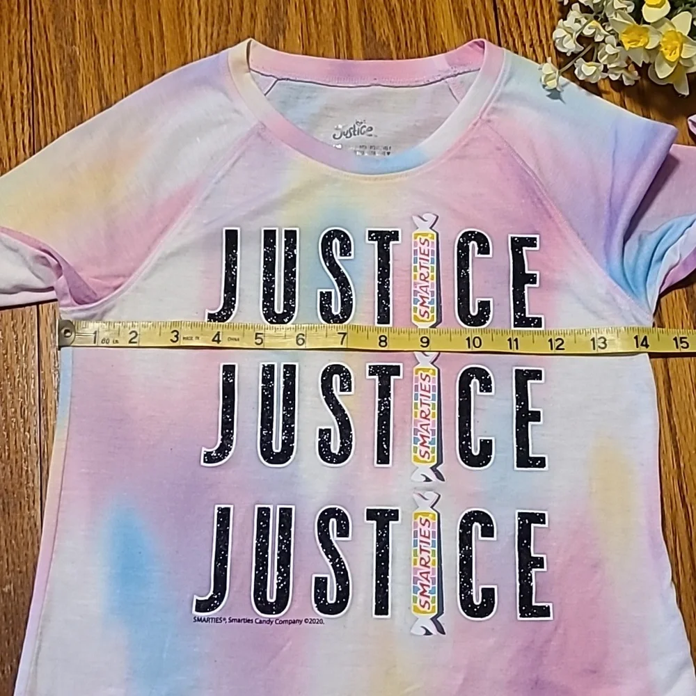 Justice Kids Tie-Dye Smarties Long Sleeve Shirt - Girl's Small